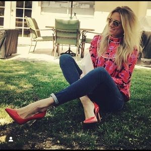 Who What Wear Floral Blouse